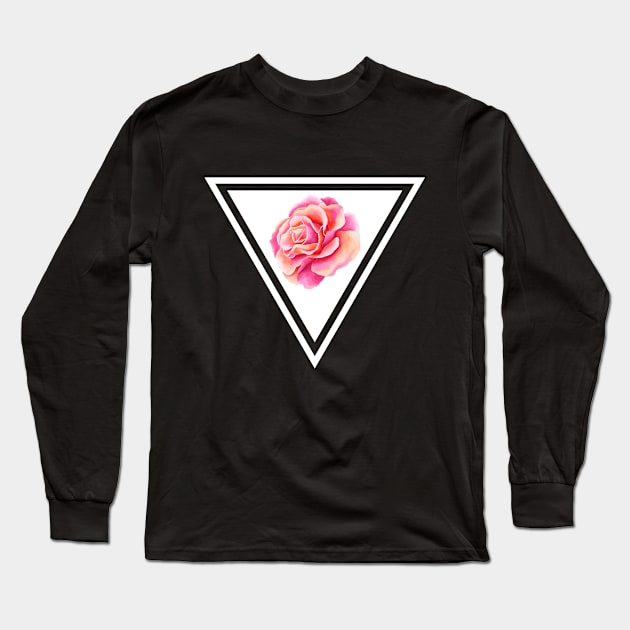 Cool orange pink rose Long Sleeve T-Shirt by PallKris